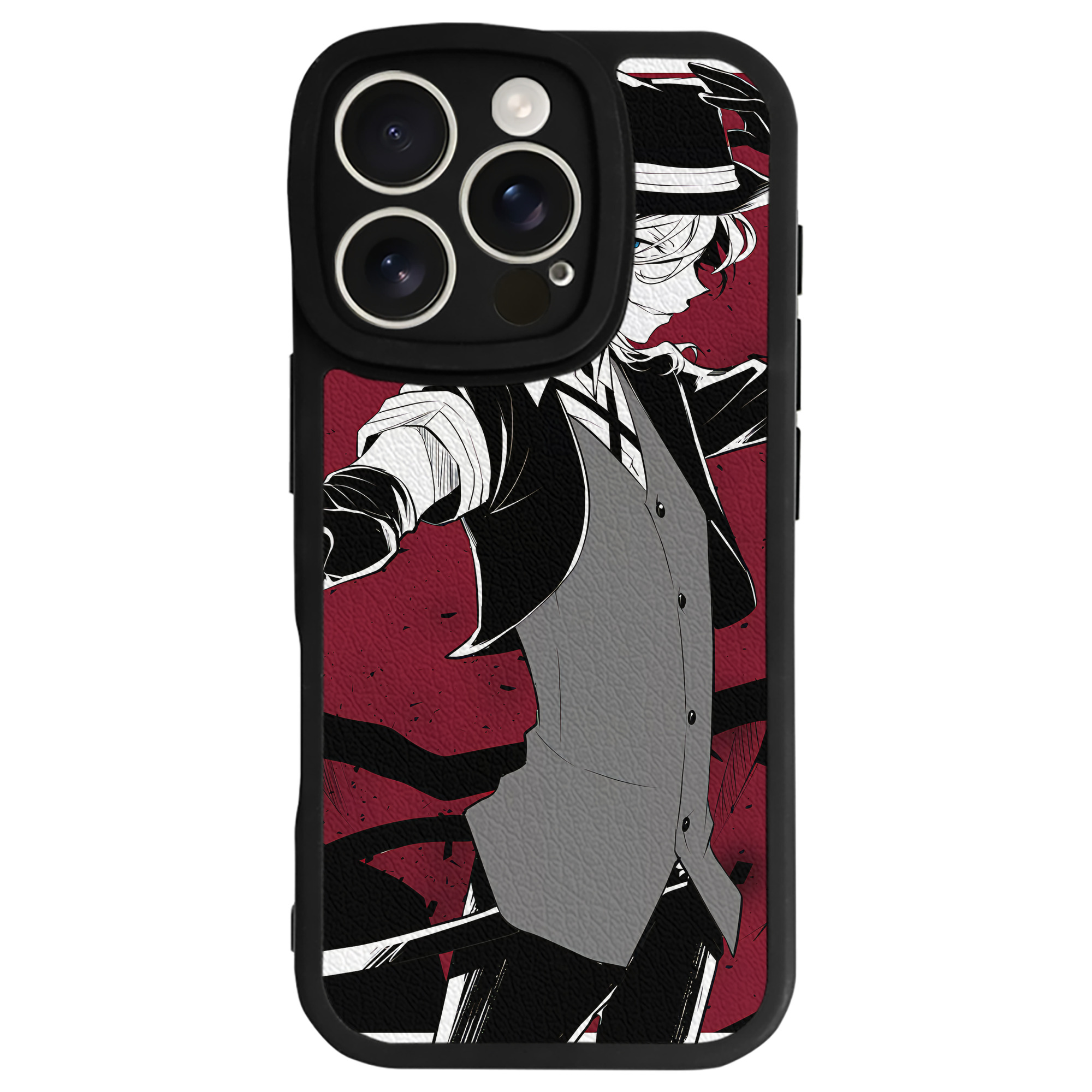 （画像用） 文豪ストレイドッグス Bungo Stray Dogs 【iPhone 16シリーズ対応】シリコンスマホケース（レザー調） 材質：シリコン